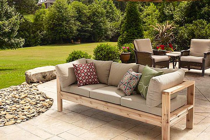 outdoor couches modern style meets diy cool in this sturdy cedar outdoor sofa! with ODZPXSI