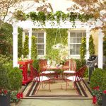 outdoor decorating ideas illustrated by an image of an outdoor room with PIJGEWM