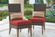 outdoor dining chairs home decorators collection naples brown all-weather wicker outdoor armless dining  chairs IZBKUTL