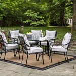 outdoor dining sets hanover odla-7pc-cu-gl lavallette 7-piece outdoor dining set XRMHFJS