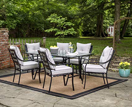 outdoor dining sets hanover odla-7pc-cu-gl lavallette 7-piece outdoor dining set XRMHFJS