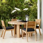 outdoor dining table larnaca outdoor round dining table | williams sonoma OXQQZBW