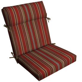 outdoor furniture cushions allen + roth 1-piece priscilla stripe red high back patio chair cushion ZOBUQFQ