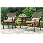 outdoor patio chairs amazon.com: mainstays alexandra 3-piece bistro outdoor patio furniture set  features red RECCLFJ