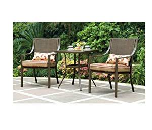 outdoor patio chairs amazon.com: mainstays alexandra 3-piece bistro outdoor patio furniture set  features red RECCLFJ