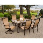 outdoor patio sets hanover monaco 7-piece outdoor patio dining set YFXMDRT