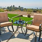 outdoor patio sets outroad 3-piece rocking metal bistro set black outdoor patio set glass top KQCRRDR