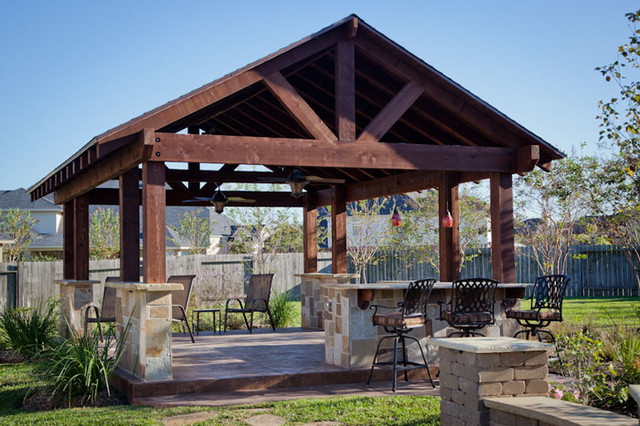 outdoor patio structure for entertaining in katy, tx traditional-patio OZEKWOQ