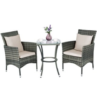 outdoor rattan furniture costway 3pcs patio rattan furniture set chairs u0026 table garden coffee HNJIRGM