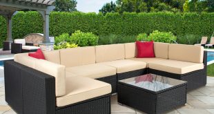 outdoor rattan furniture costway daybed patio sofa furniture round retractable canopy wicker rattan  outdoor WZZHOWD