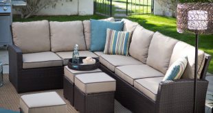 outdoor sectional sofa belham living monticello all-weather outdoor wicker sofa sectional set |  hayneedle WLZDFXO