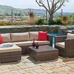 outdoor sectional sofa suncrown outdoor furniture sectional sofa u0026 chair (6-piece set) all-weather RXXXYTP