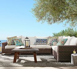 outdoor sectionals ... espresso torrey all-weather wicker square arm sectional set, espresso JERWSDY