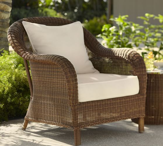 outdoor wicker furniture palmetto all-weather wicker armchair, honey GEWDTSS