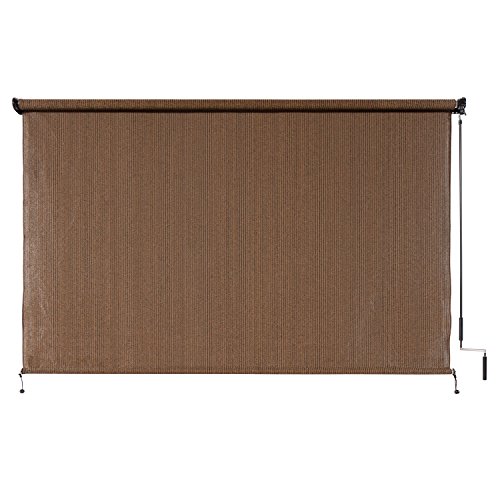 outdoor window shades amazon.com : coolaroo outdoor cordless roller shade 6ft x 6ft mocha : DBXETPI