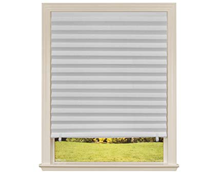 paper blinds original light filtering pleated paper shade white, 36u201d x 72u201d, 6- TVSYUME