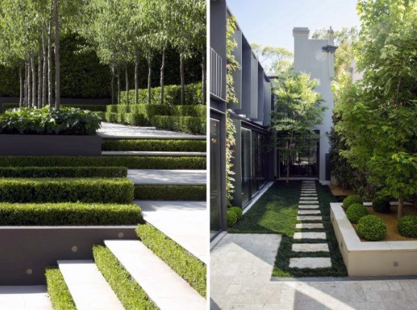 pathways modern landscape design FEOQBQD