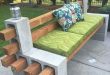 patio benches boards and cement blocks to create a seating area...pretty cool. XPPBMXI