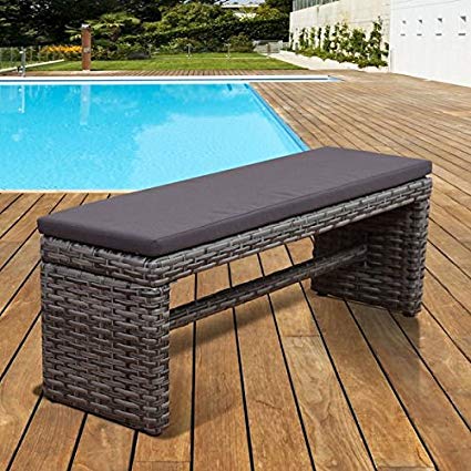 patio benches outdoor benches, patio bench,freeport wicker bench,grey 2-seater garden  bench WTXKSIE