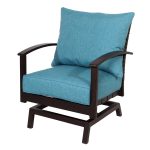 patio chair allen + roth atworth set of 2 aluminum conversation chairs with peacockblue LWSMZKY