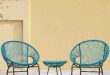 patio chair sarcelles woven wicker patio chairs by corvus (set of 2) (blue - QXDWJBB