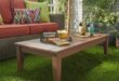 patio coffee table yasawa wood brown patio cushioned rectangular coffee table ottoman inspire  q SEXAEFU