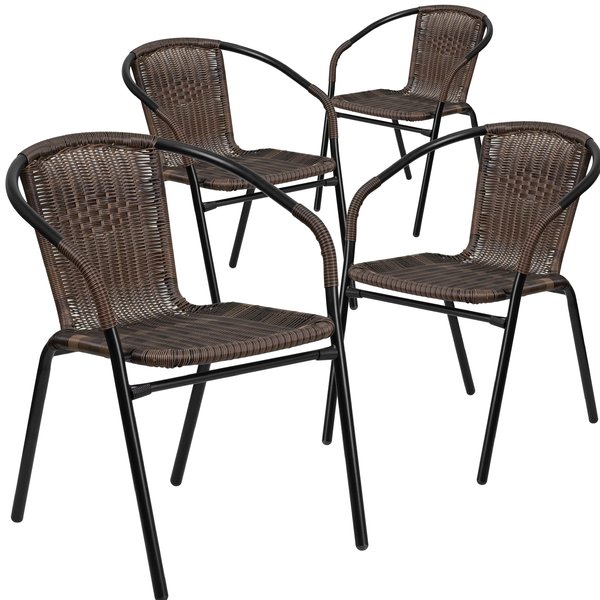 patio dining chairs three posts abrahamic stacking patio dining chair u0026 reviews | wayfair IECGJBD