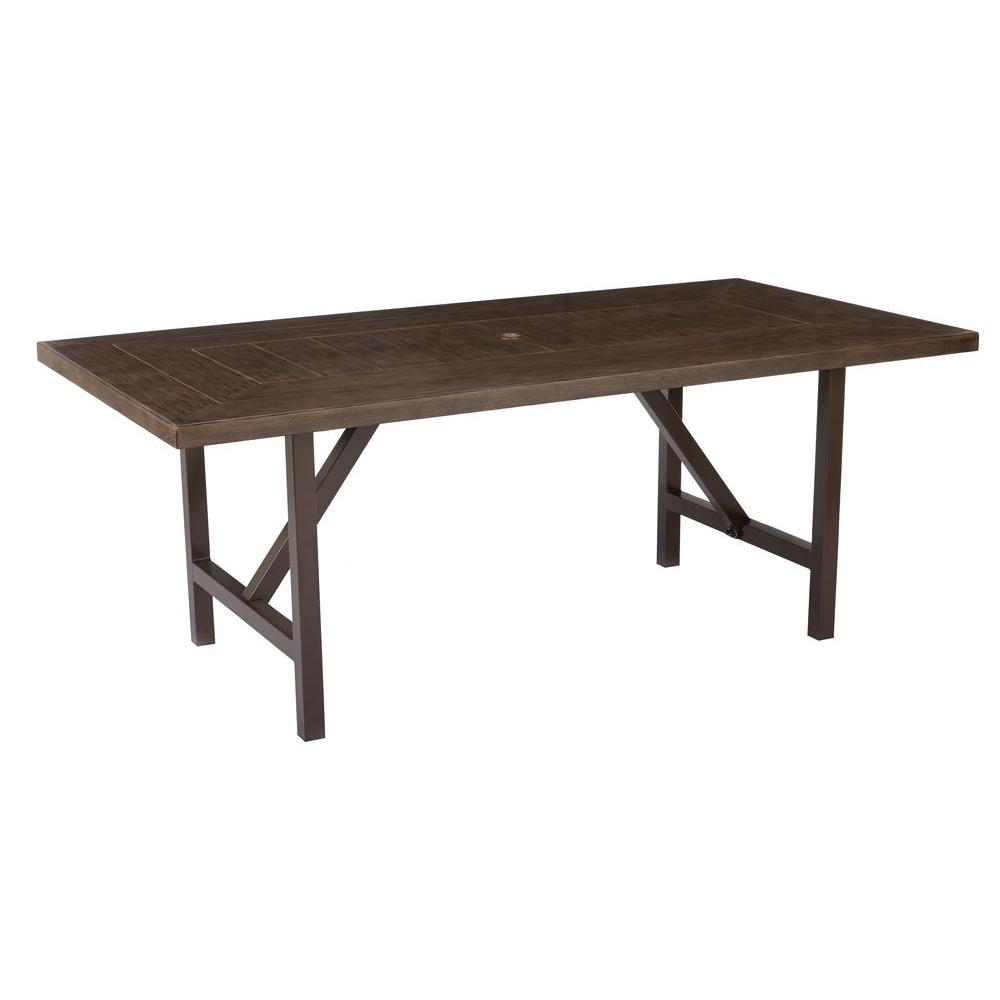 patio dining table home decorators collection bolingbrook metal rectangular outdoor patio  dining table RUBNTLJ