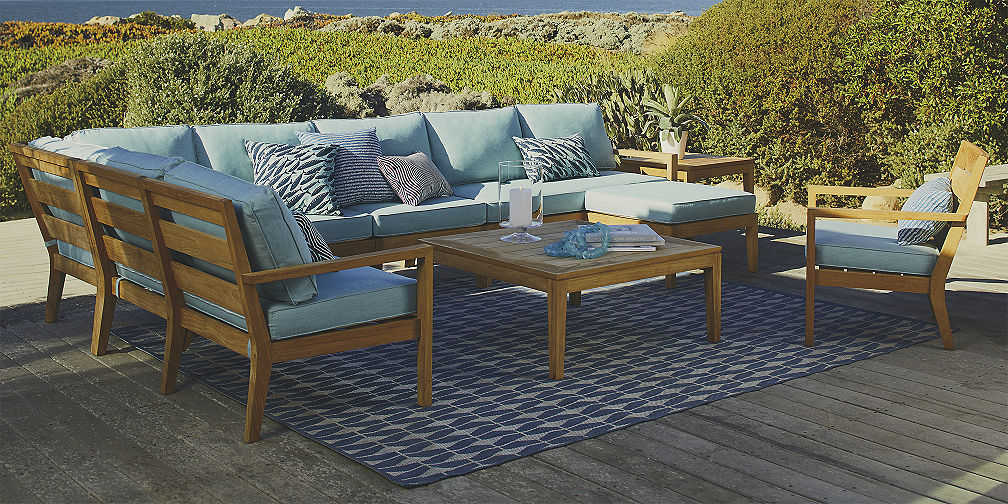 patio furniture save money on outdoor furniture sets | crate and barrel OKQXPRR