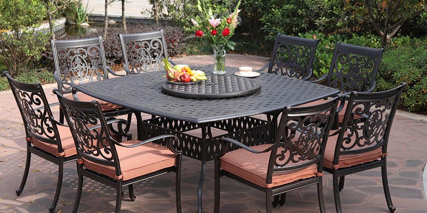 patio furniture sets cast aluminum patio furniture set HAXUVDN