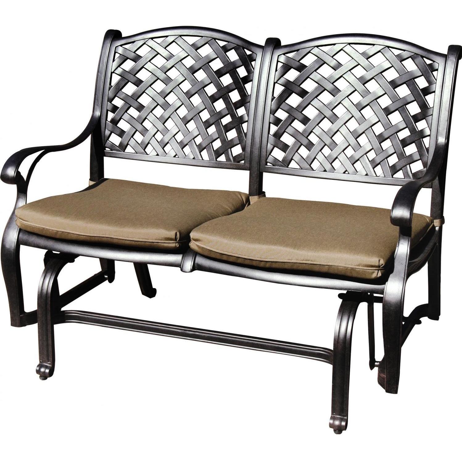 patio glider darlee nassau cast aluminum patio bench glider IQMXYKZ