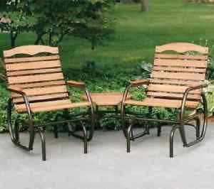 patio glider image is loading outdoor-patio-gliders-2-seat-double-wood-glider- OPVJMKD