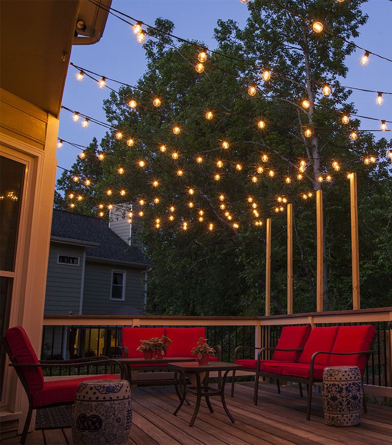 patio lighting hang patio lights across a backyard deck, outdoor living area or patio. BDLVOAI