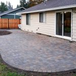 patio pavers jamestown blend paver patio with good neighbor fence, JOFVHKT