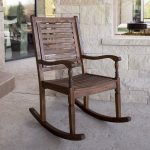 patio rocking chairs three posts zinnia solid acacia wood patio rocking chair u0026 reviews | GMGORXN