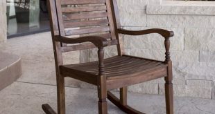 patio rocking chairs three posts zinnia solid acacia wood patio rocking chair u0026 reviews | GMGORXN