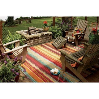 patio rug indoor/outdoor metro stripe rug (8u0027 x ... MWLTIIK