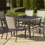 patio table sets amazon.com: cosco outdoor 7 piece serene ridge aluminum patio dining set, ISKPQVD