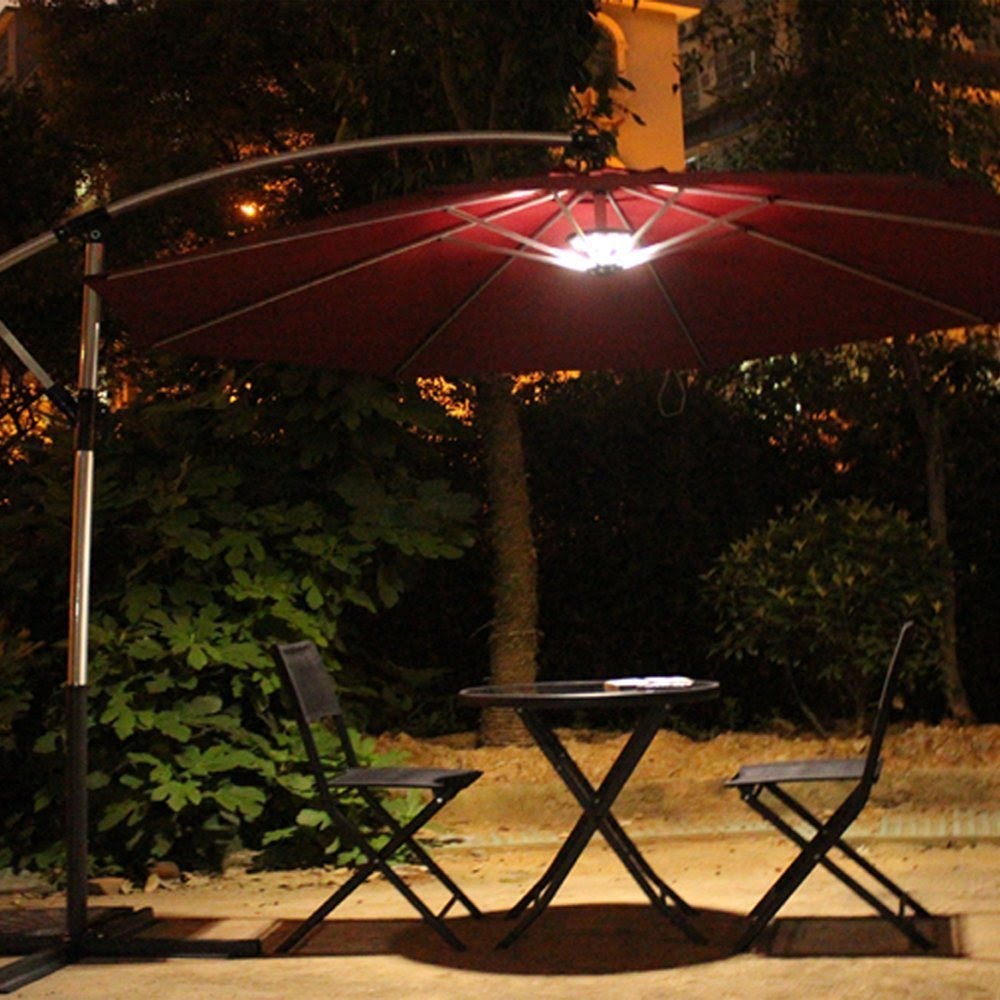 patio umbrella lights outdoor patio umbrella light review - youtube FAGCZIH