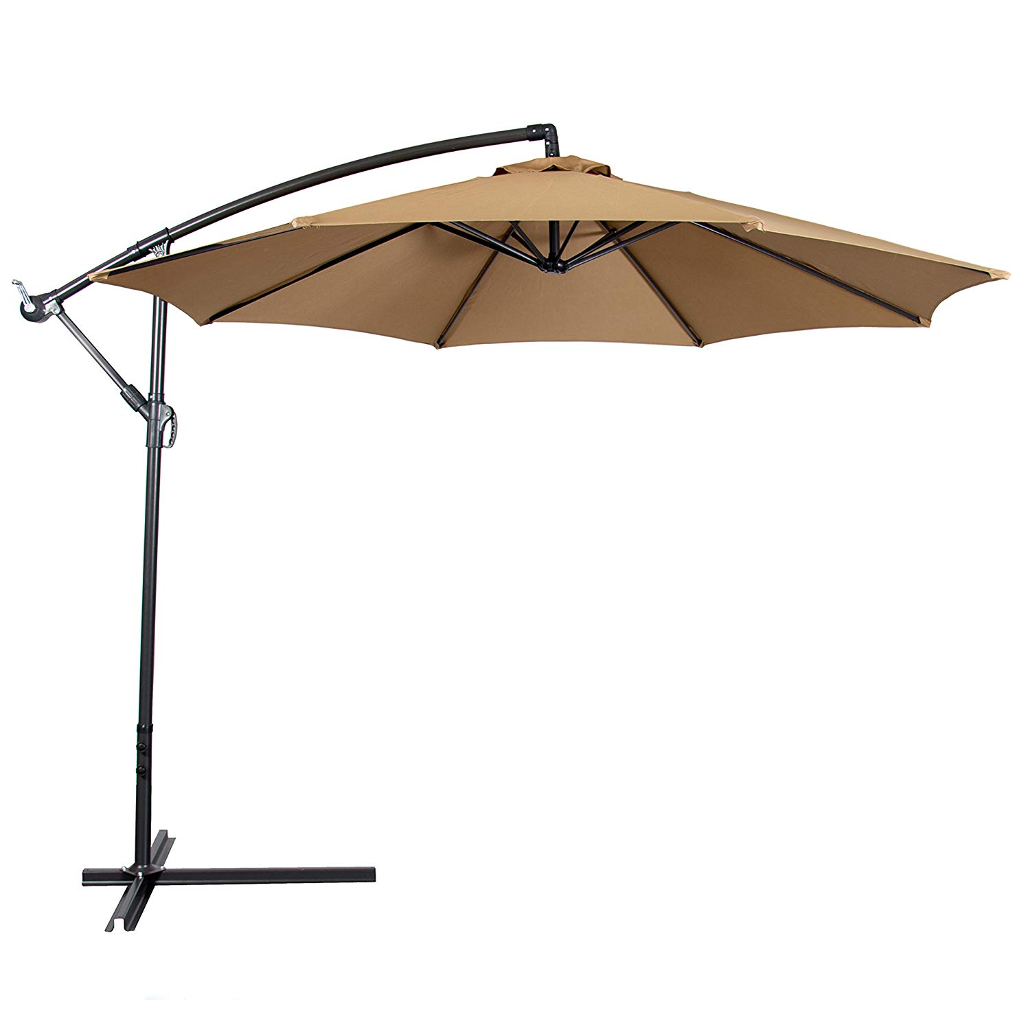 patio umbrellas amazon.com : best choice products patio umbrella offset 10u0027 hanging umbrella YWJFIHT