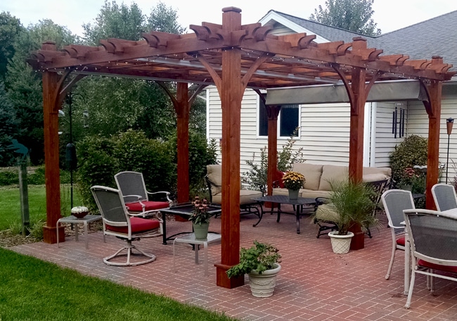 pergola canopy - with retractable canopy 12 x 16 IJTUCCJ