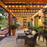 pergola lighting string lights ODLYQRA