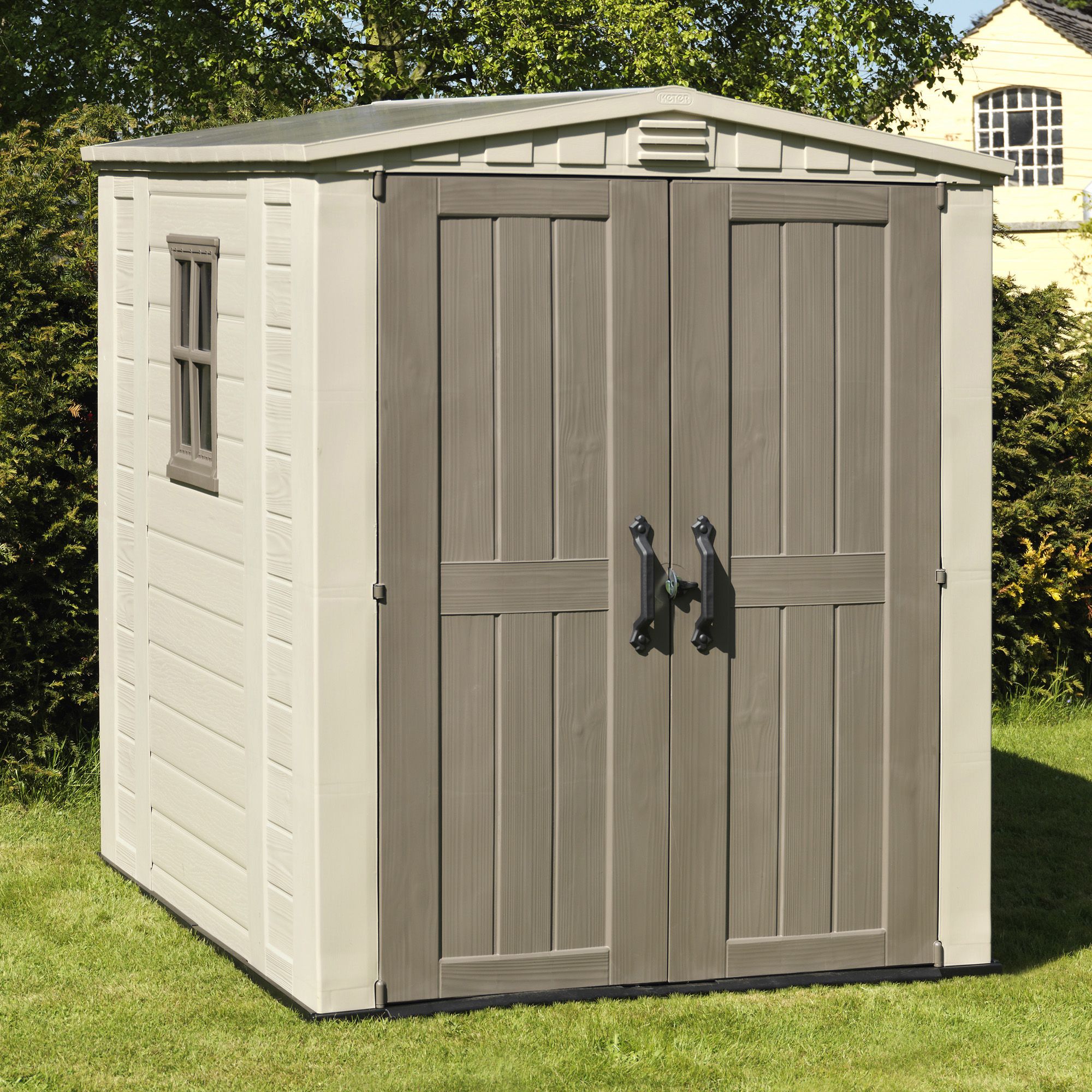 plastic garden shed 6x6 factor apex plastic shed | departments | diy at bu0026q DNGWUPJ