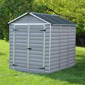 plastic sheds 6u0027x8u0027 (1.8x2.4m) palram grey skylight plastic shed JSBFJJA