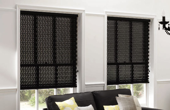 How to achieve a contemporary
look with pleated blinds