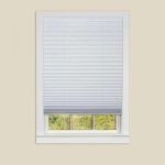 pleated shades 1-2-3 white vinyl room darkening window pleated shade ... CFRCIWR