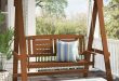 porch swings arianna hardwood hanging porch swing with stand XIMWGEH