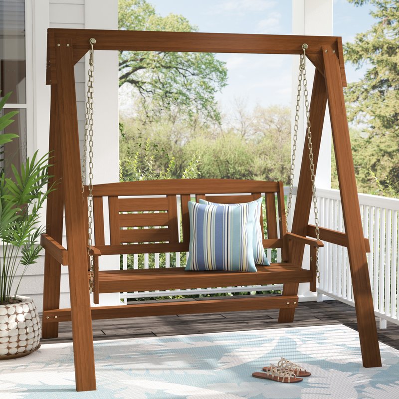 porch swings arianna hardwood hanging porch swing with stand XIMWGEH