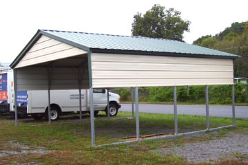 portable carports steel carport with half walls and gable YCQRPNF