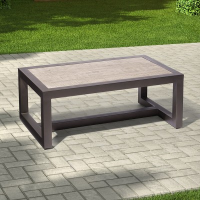 premium edgewood metal patio coffee table - smith u0026 hawken™ : target UUEOWTU